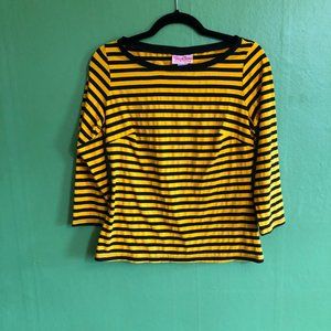 PinUp Couture Bad Girl Yellow and Black Stripes